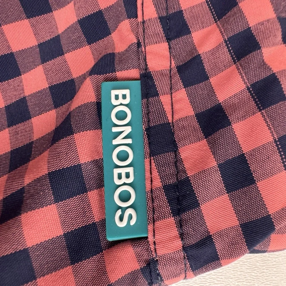 Bonobos Swim Trunks Mens 32 Pink Navy Blue Gingham Check 5